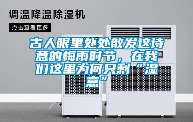 古人眼里處處散發這詩意的梅雨時節,在我們這里為何只剩“濕意”