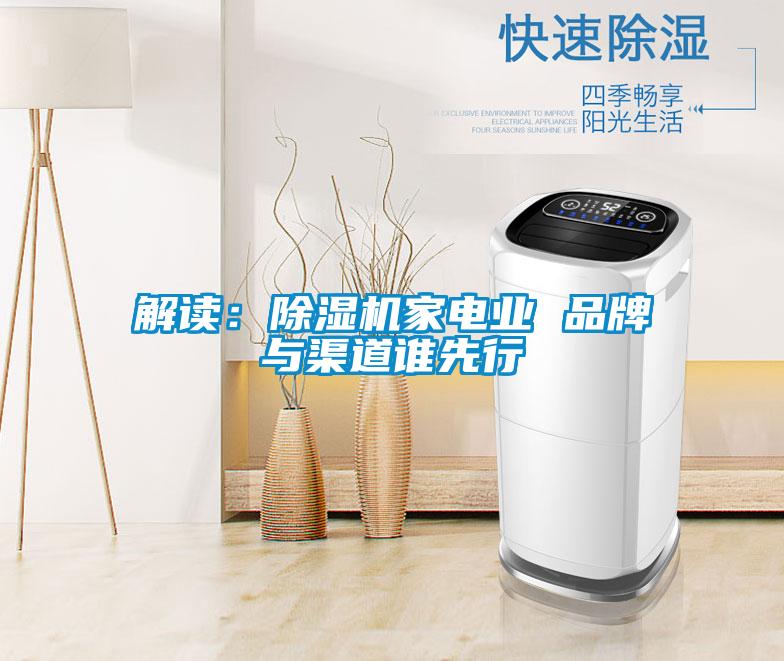 解讀：除濕機家電業 品牌與渠道誰先行