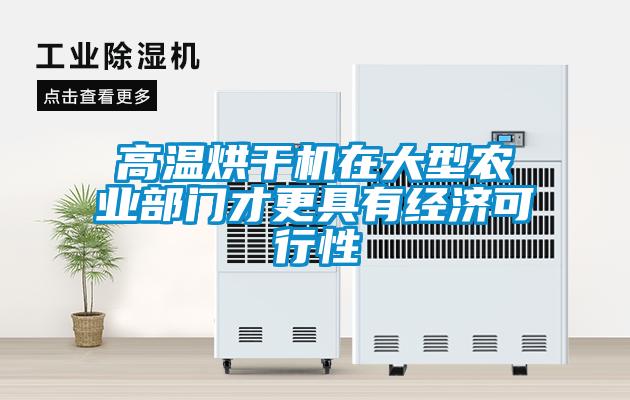 高溫烘干機在大型農業部門才更具有經濟可行性
