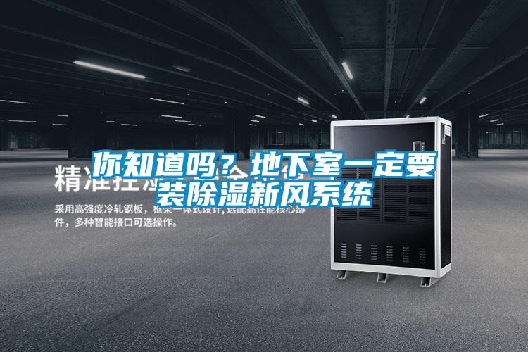 你知道嗎?地下室一定要裝除濕新風系統