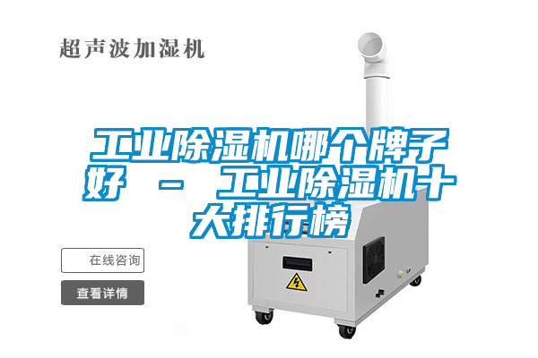 工業除濕機哪個牌子好 – 工業除濕機十大排行榜