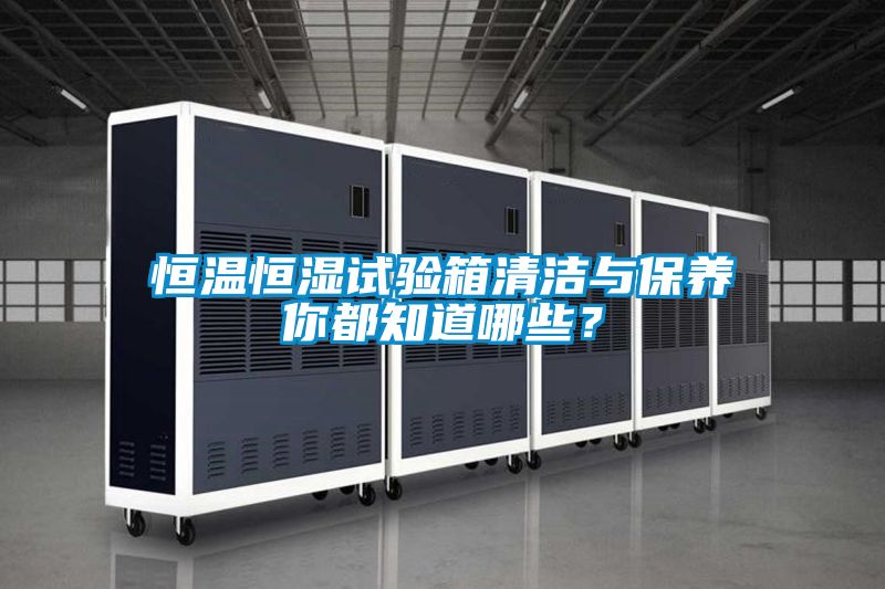 恒溫恒濕試驗(yàn)箱清潔與保養(yǎng)你都知道哪些？