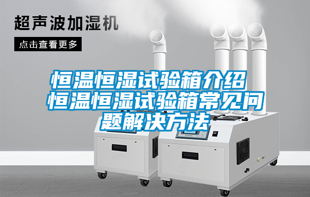 恒溫恒濕試驗箱介紹 恒溫恒濕試驗箱常見問題解決方法