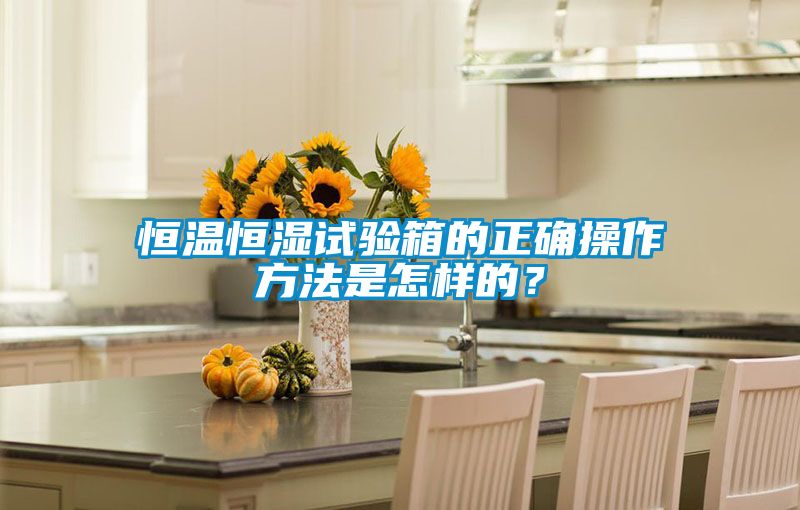 恒溫恒濕試驗(yàn)箱的正確操作方法是怎樣的?