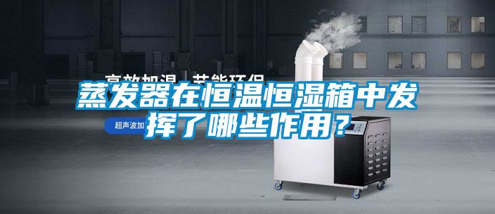 蒸發(fā)器在恒溫恒濕箱中發(fā)揮了哪些作用?