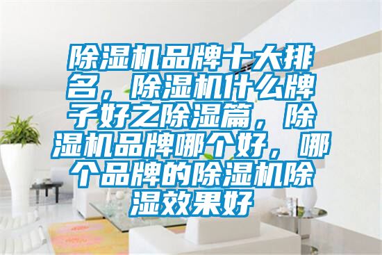 除濕機品牌十大排名,除濕機什么牌子好之除濕篇,除濕機品牌哪個好,哪個品牌的除濕機除濕效果好