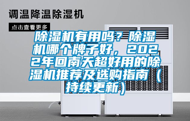 除濕機有用嗎？除濕機哪個牌子好，2022年回南天超好用的除濕機推薦及選購指南（持續更新）