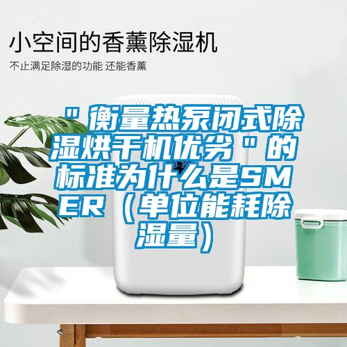 "衡量熱泵閉式除濕烘干機優劣"的標準為什么是SMER(單位能耗除濕量)