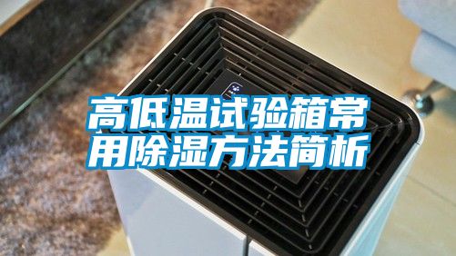 高低溫試驗箱常用除濕方法簡析