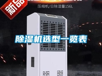 行業(yè)新聞除濕機選型一覽表